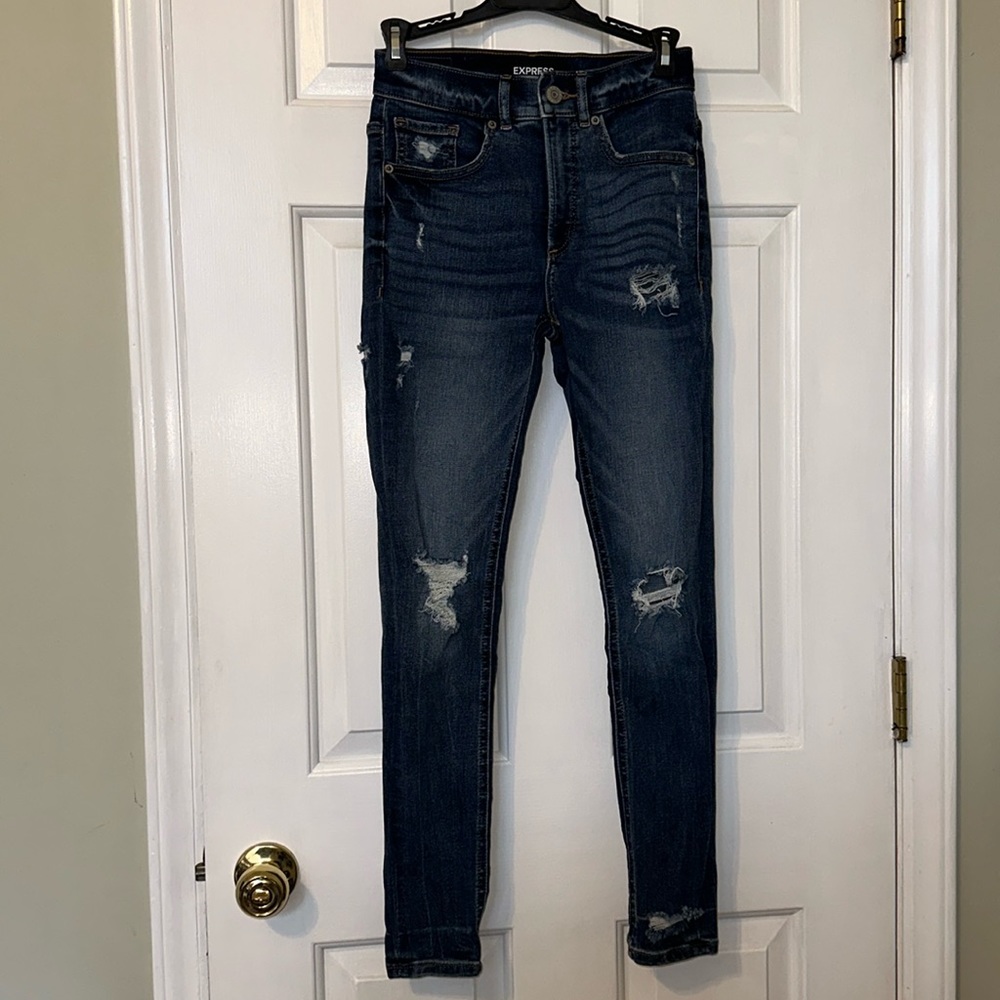 Express Ankle Legging Jeans High Rise Stretch + Size 0